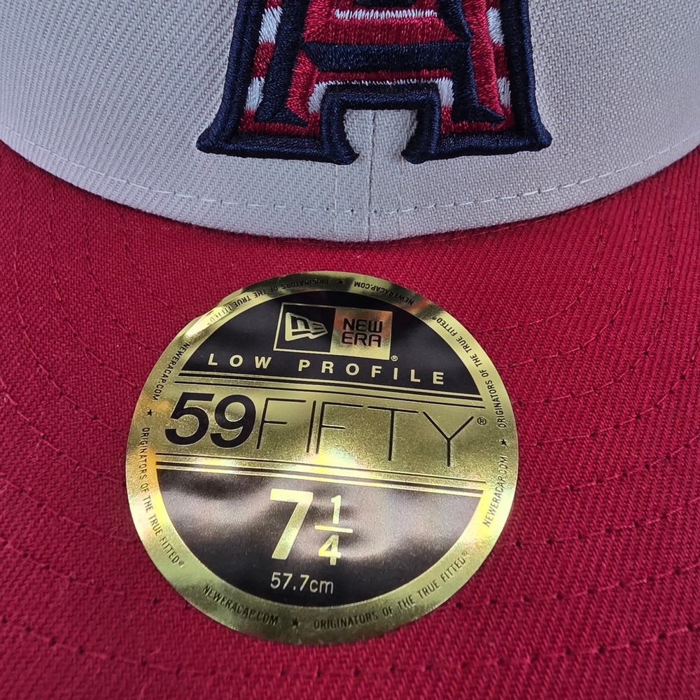 New Era Los Angeles Angels MLB July 4th Low Profile 59Fifty Fitted Hat 7 1/4 - Picture 3 of 11